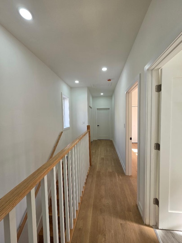 2906 W 40th St, Chicago, IL 60632 - corridor with wood finished floors and recessed lighting