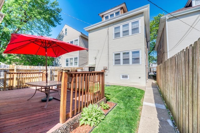 6834 S Rockwell St, Chicago, IL 60629 - back of house featuring a wooden deck