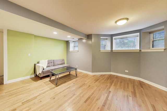 4440 N Dover St Unit Gs, Chicago, IL 60640 - sitting room with wood finished floors and recessed lighting
