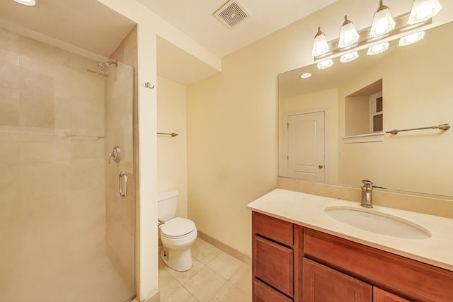 4440 N Dover St Unit Gs, Chicago, IL 60640 - full bathroom featuring a shower stall, vanity, and tile patterned floors