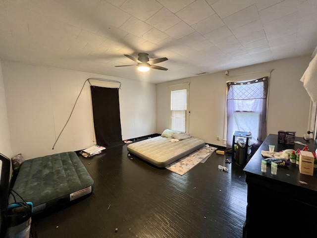 335 N Highway Ave, Deland, IL 61839 - bedroom with wood finished floors and a ceiling fan