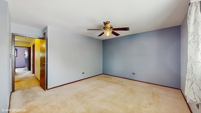 959 S Fern Ave, Elmhurst, IL 60126 - unfurnished room with carpet, a ceiling fan, and baseboards
