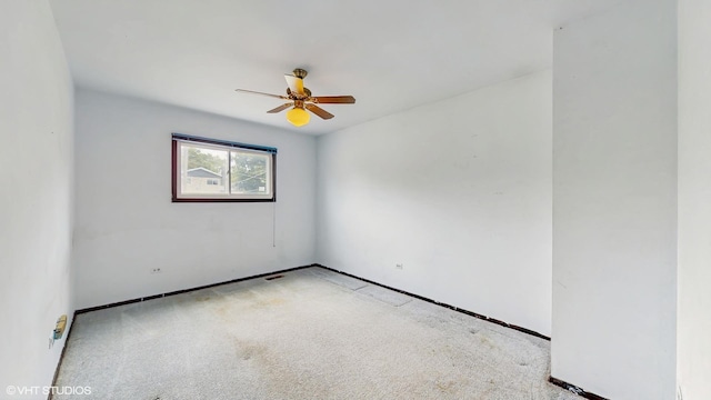959 S Fern Ave, Elmhurst, IL 60126 - spare room with carpet, ceiling fan, and baseboards