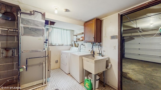 959 S Fern Ave, Elmhurst, IL 60126 - washroom with washer and dryer and cabinet space