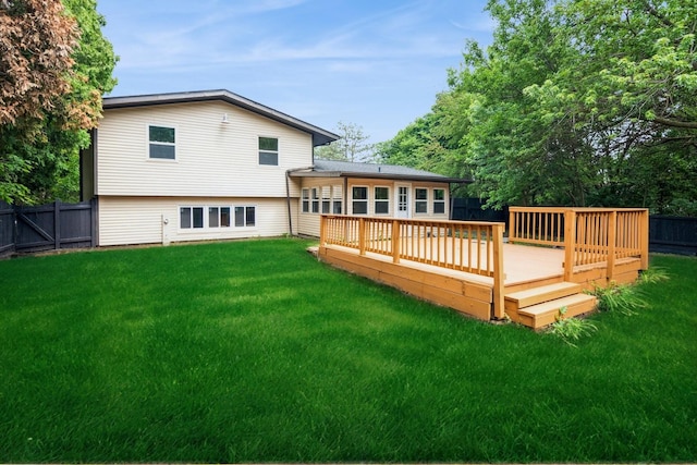 407 Greenfield Rd, Shorewood, IL 60404 - back of house featuring a deck
