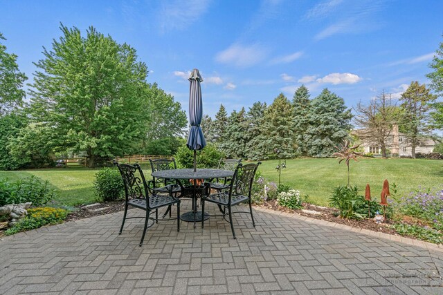 19N050 Felsmith Rd, Hampshire, IL 60140 - view of patio / terrace with outdoor dining space