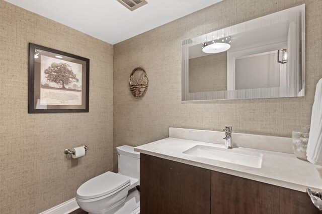 2510 Marian Ln, Wilmette, IL 60091 - half bath featuring vanity and toilet