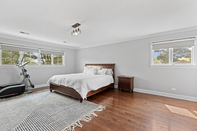 2510 Marian Ln, Wilmette, IL 60091 - bedroom with crown molding, baseboards, and wood finished floors