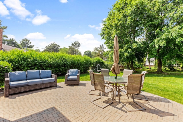 2510 Marian Ln, Wilmette, IL 60091 - view of patio featuring an outdoor hangout area and outdoor dining space