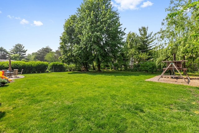 2510 Marian Ln, Wilmette, IL 60091 - view of green lawn featuring a playground