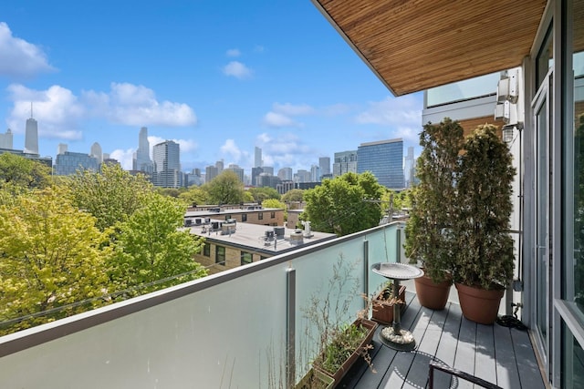 919 N Larrabee St Unit 3N, Chicago, IL 60610 - balcony featuring a skyline view