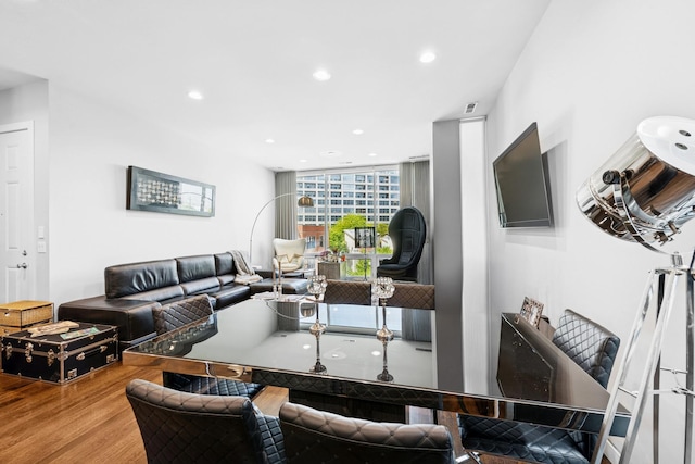 919 N Larrabee St Unit 3N, Chicago, IL 60610 - living area with recessed lighting and wood finished floors