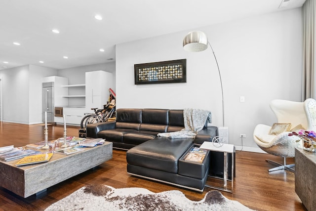 919 N Larrabee St Unit 3N, Chicago, IL 60610 - living area with wood finished floors, recessed lighting, and baseboards