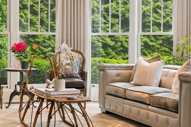 view of sunroom