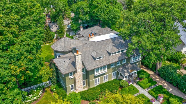 view from above of property