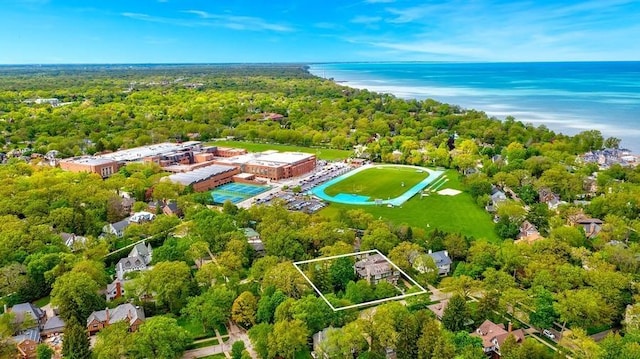 view of property location featuring property boundaries highlighted and a nearby body of water