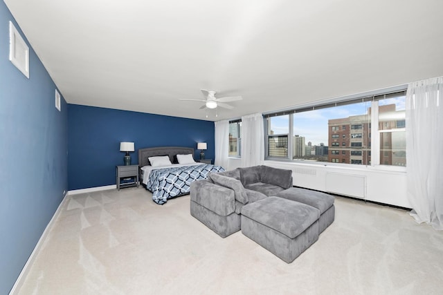 4250 N Marine Dr Unit 1622, Chicago, IL 60613 - bedroom with carpet flooring, baseboards, and a ceiling fan