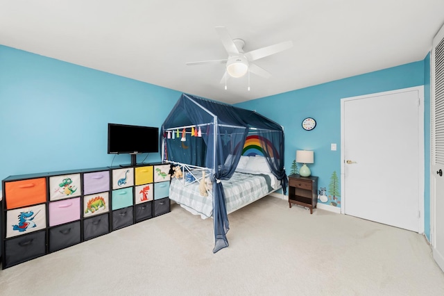 4250 N Marine Dr Unit 1622, Chicago, IL 60613 - bedroom featuring carpet flooring, a ceiling fan, and a closet