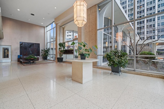 4250 N Marine Dr Unit 1622, Chicago, IL 60613 - common area with a high ceiling and recessed lighting