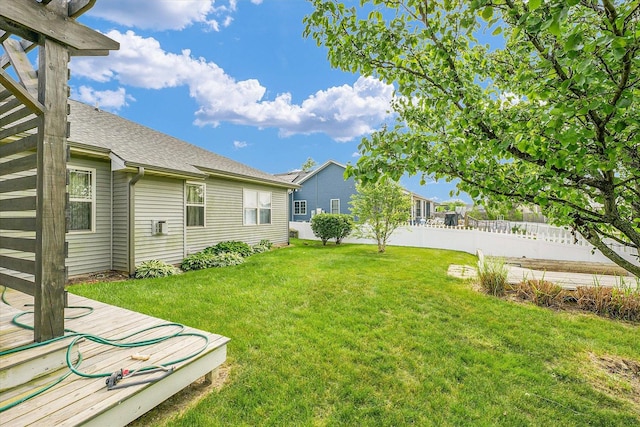 2302 Slade Ln, Mahomet, IL 61853 - view of yard with a deck