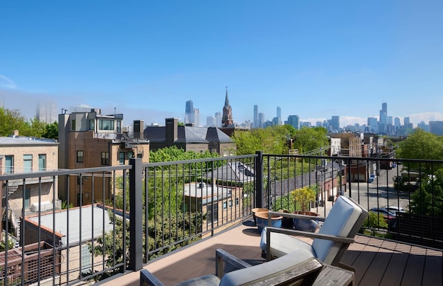 1827 N Larrabee St Unit 4, Chicago, IL 60614 - balcony featuring a skyline view