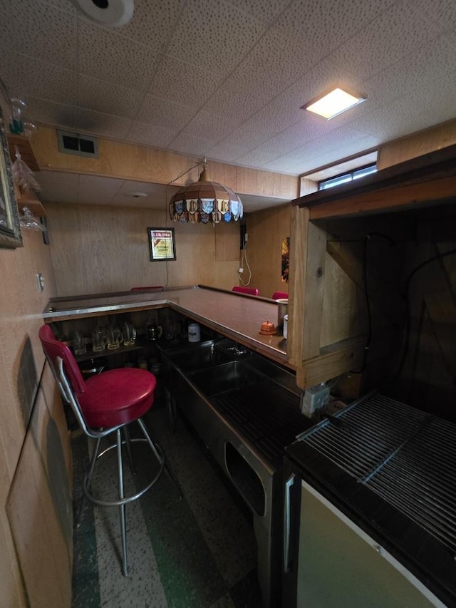 6124 W Berteau Ave, Chicago, IL 60634 - bar featuring wood walls