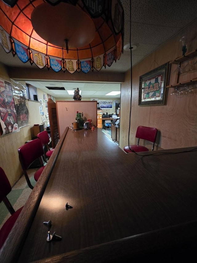 6124 W Berteau Ave, Chicago, IL 60634 - recreation room featuring wooden walls