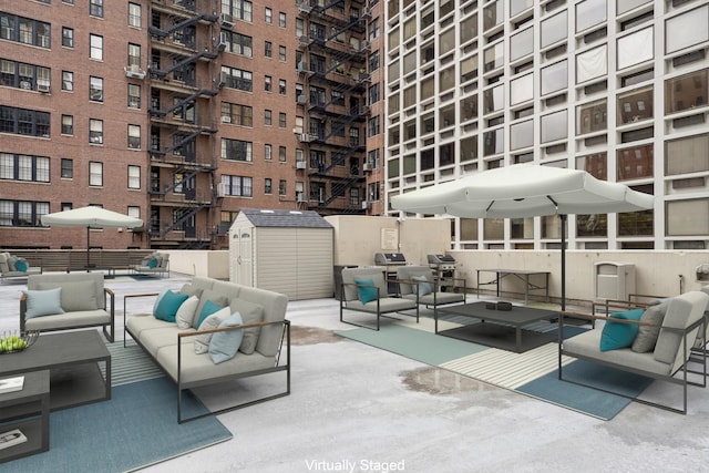 1100 N Lake Shore Dr Unit 33A, Chicago, IL 60611 - view of patio featuring an outdoor hangout area and grilling area