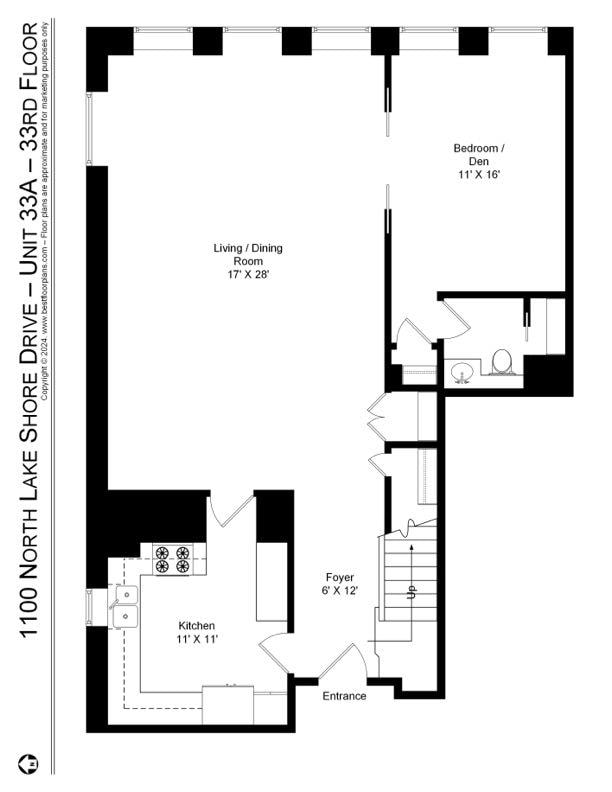 1100 N Lake Shore Dr Unit 33A, Chicago, IL 60611 - room layout
