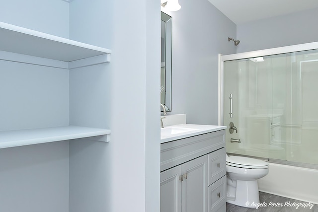 1802 11, Waukegan, IL 60085 - bathroom with vanity, toilet, and enclosed tub / shower combo