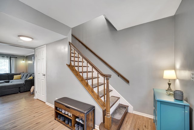 191 Acorn Ln, Bloomingdale, IL 60108 - staircase with wood finished floors and baseboards