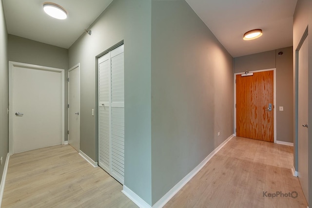 757 N Orleans St Unit 1104, Chicago, IL 60654 - hall with light wood-type flooring and baseboards
