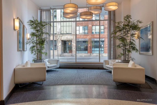 757 N Orleans St Unit 1104, Chicago, IL 60654 - lobby with a wall of windows