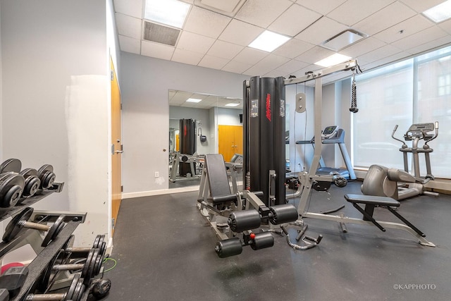 757 N Orleans St Unit 1104, Chicago, IL 60654 - gym featuring a drop ceiling