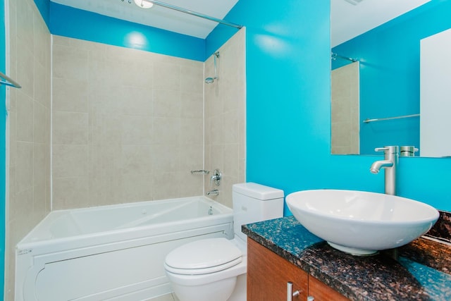 3441 W Grace St Unit G, Chicago, IL 60618 - bathroom with washtub / shower combination, toilet, and vanity