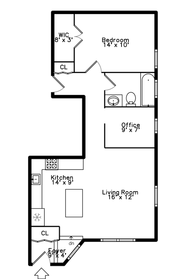 3441 W Grace St Unit G, Chicago, IL 60618 - room layout
