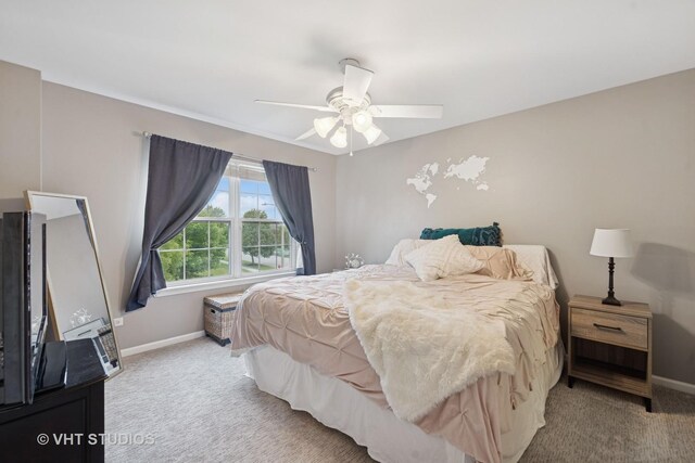 25338 Scott Dr, Plainfield, IL 60544 - carpeted bedroom with baseboards and ceiling fan
