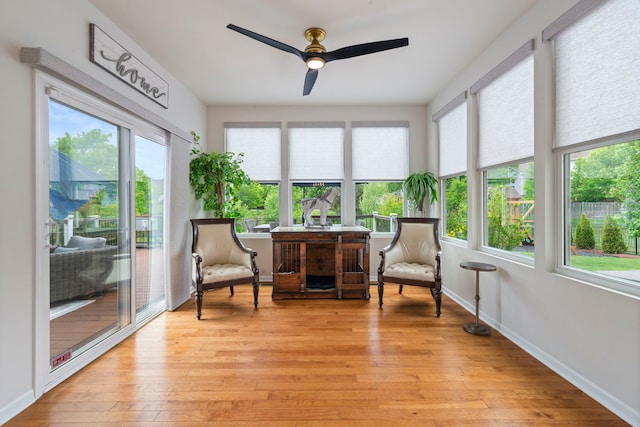 2615 Camden St, Geneva, IL 60134 - sunroom / solarium featuring hardwood / wood-style floors and baseboards