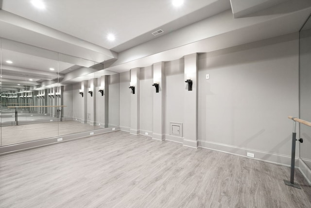 494 Greenleaf Ave, Glencoe, IL 60022 - unfurnished room featuring wood finished floors, baseboards, and recessed lighting