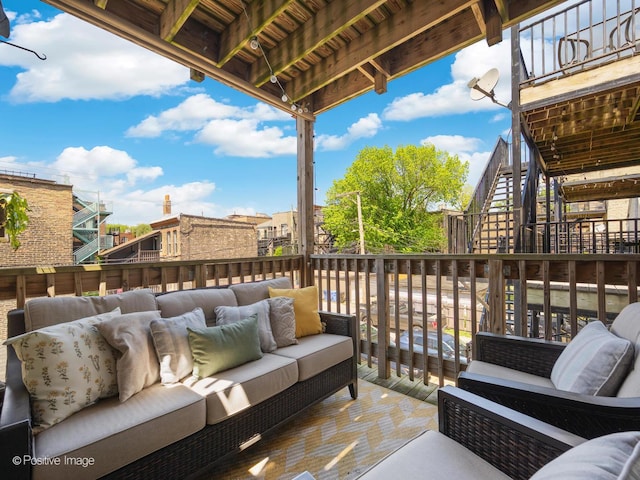 840 N Wood St Unit 2, Chicago, IL 60622 - view of patio / terrace with an outdoor hangout area and stairs