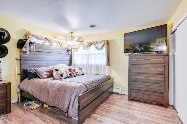 2105 Caton Farm Rd, Crest Hill, IL 60403 - bedroom with a baseboard radiator and wood finished floors