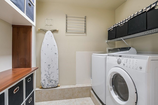 230 N Wisner St, Park Ridge, IL 60068 - washroom with washer and dryer and tile patterned floors