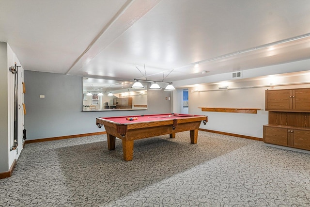 230 N Wisner St, Park Ridge, IL 60068 - playroom with baseboards, carpet flooring, and pool table