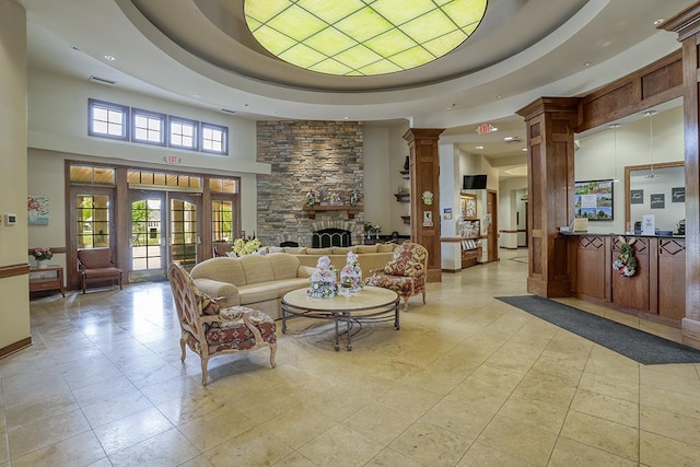 608 Bridgeman Ln, Romeoville, IL 60446 - community lobby with a towering ceiling and recessed lighting
