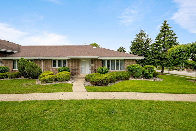 17828 Massachusetts Ct, Orland Park, IL 60467 - single story home with a front lawn and brick siding