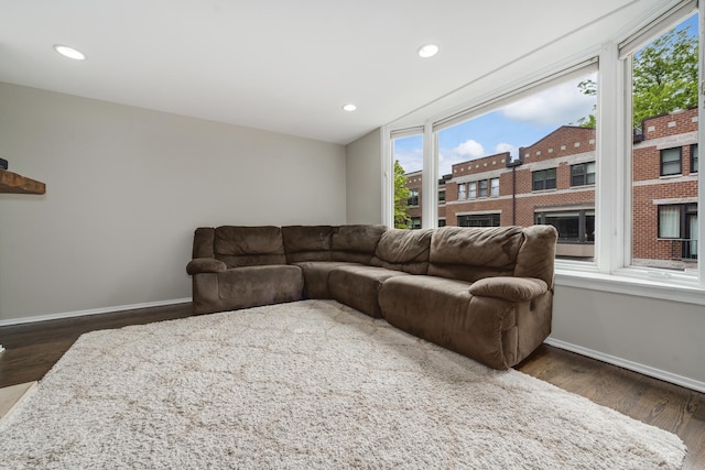 2720 N Greenview Ave Unit C, Chicago, IL 60614 - living area with wood finished floors, baseboards, and recessed lighting