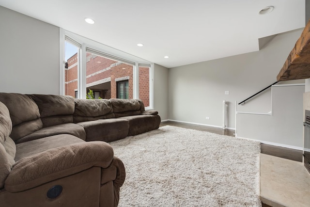 2720 N Greenview Ave Unit C, Chicago, IL 60614 - living area featuring wood finished floors, baseboards, and recessed lighting