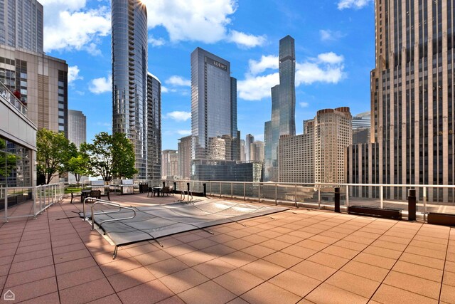 240 E Illinois St Unit 805, Chicago, IL 60611 - view of patio with a view of skyline