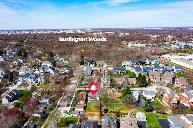 206-208 N Fremont St, Naperville, IL 60540 - aerial view of property's location featuring nearby suburban area