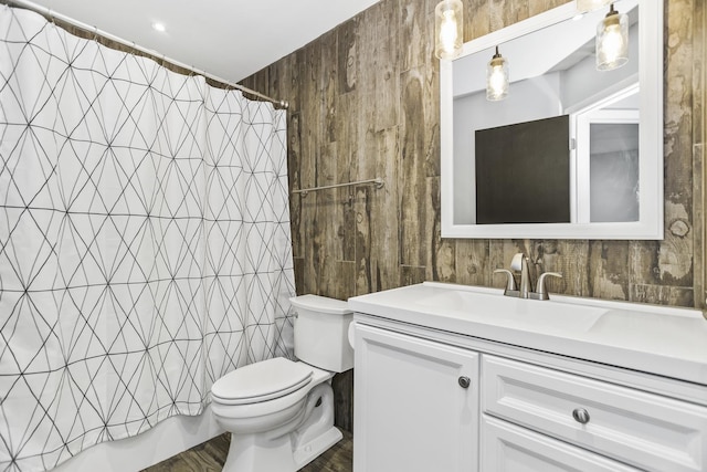 1475 Beaumont Cir, Bartlett, IL 60103 - bathroom featuring vanity, toilet, and tile walls